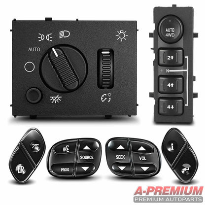 6X 4WD Selector, Steering Wheel & Headlight Switch for Cadillac Chevy