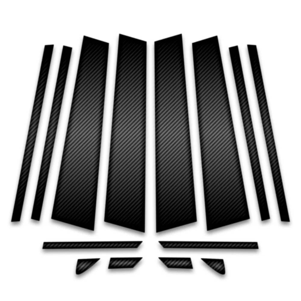 14pc Carbon Fiber Pillar Post Covers for 2019-2023 Cadillac XT6