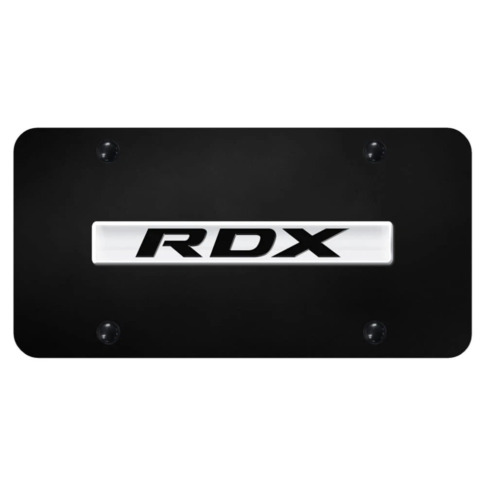 Chrome Name on Black License Plate - Officially Licensed for Acura RDX