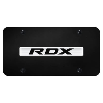 Chrome Name on Black License Plate - Officially Licensed for Acura RDX