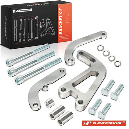 15x Aluminum Power Steering Pump Bracket Kit for Chevy SBC 350 (1969–1995)