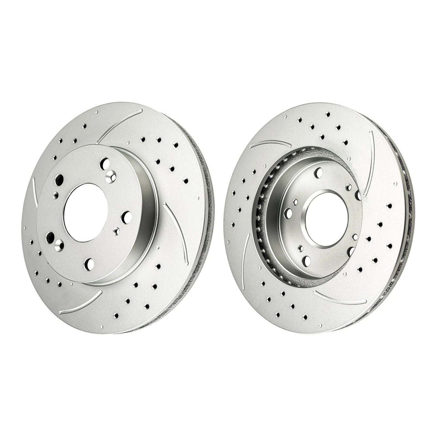 Front Drilled Slotted Rotors Ceramic Pads Kit for Honda CR-Z (2011–2015)