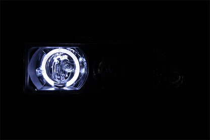 Chrome Clear Lens Headlight Set w Halo for 1998-2004 Chevy S10