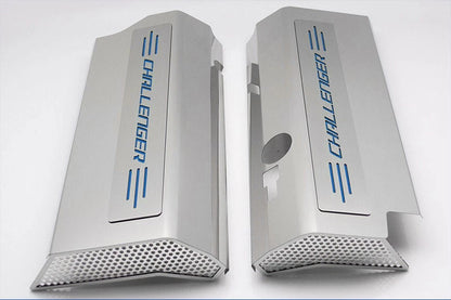 Fuel Rail Covers w/Mopar Blue Vinyl Challenger Inlay for 08-11 SRT8 w/AM Intake