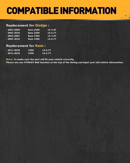 Fuel Lift Pump System for Dodge Ram Cummins Diesel (2005–2018)