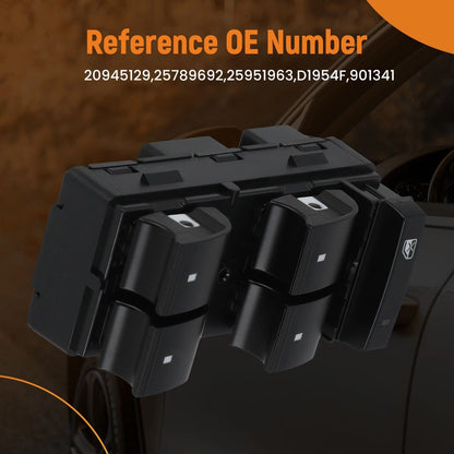 Front Driver Side Window Control Switch for GMC Sierra 1500 (2007–2014)