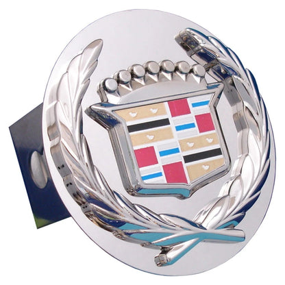 Chrome Logo on Trailer Hitch Plug - Officially Licensed for Cadillac