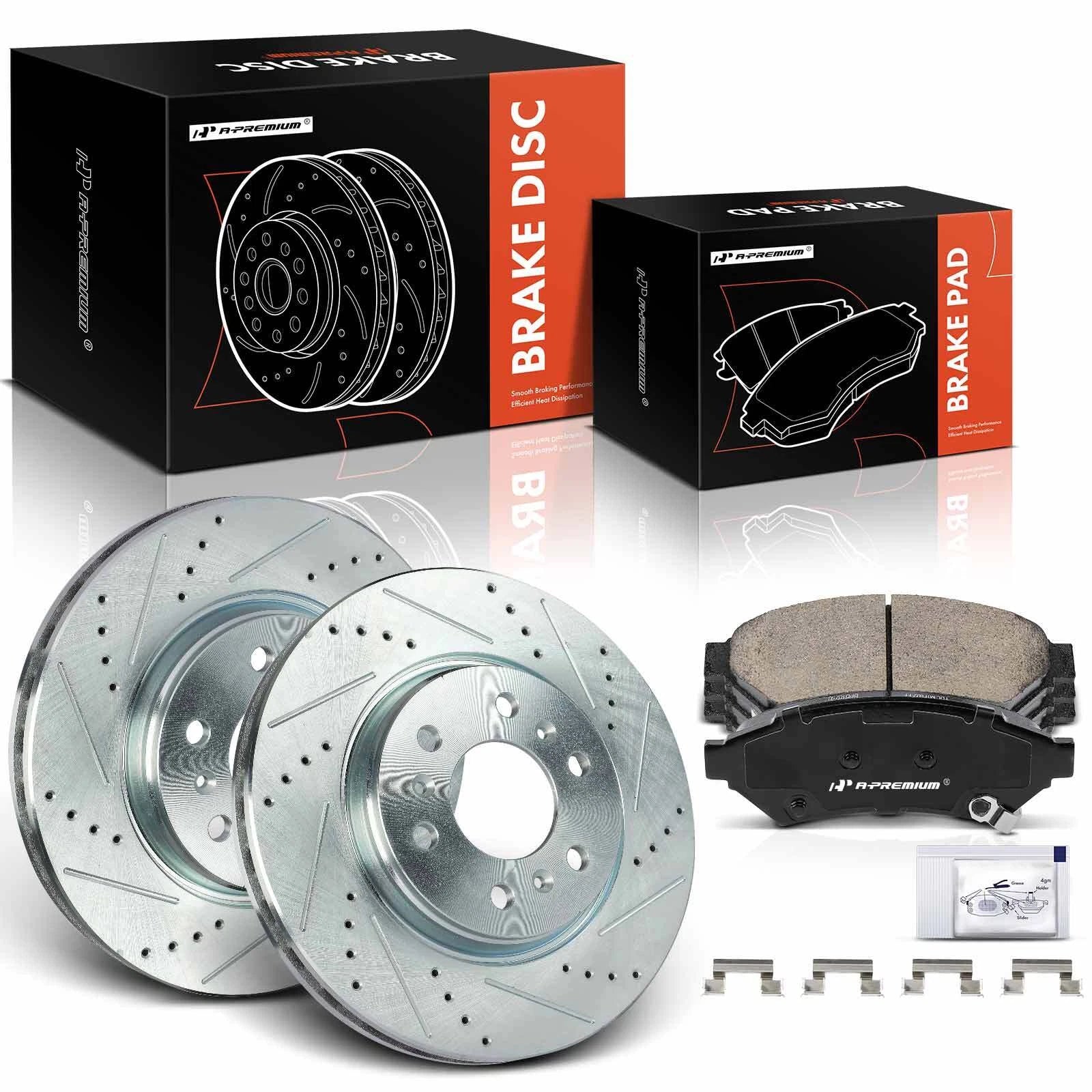 6x Drilled Brake Rotors & Pads for Buick Chevrolet Uplander (2005–2008)