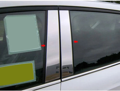 4p Luxury FX Chrome Pillar Post Set w/o Keyless Entry For 2013-2019 Ford Escape