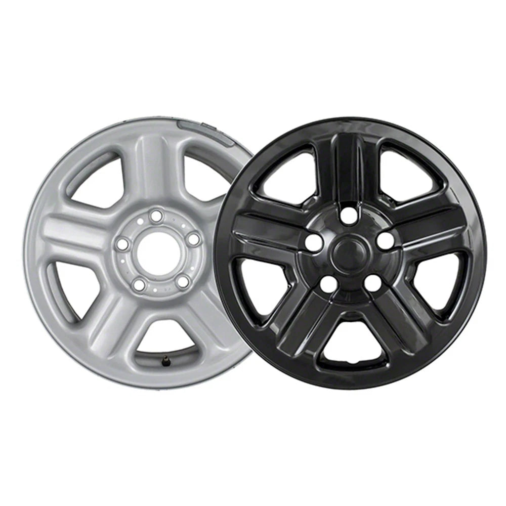 16 Inch Gloss Black Wheel Skins Replacement for Jeep Wrangler (2007–2017)