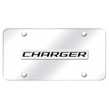 Chrome Name on Chrome License Plate - Officially Licensed for Dodge Charger
