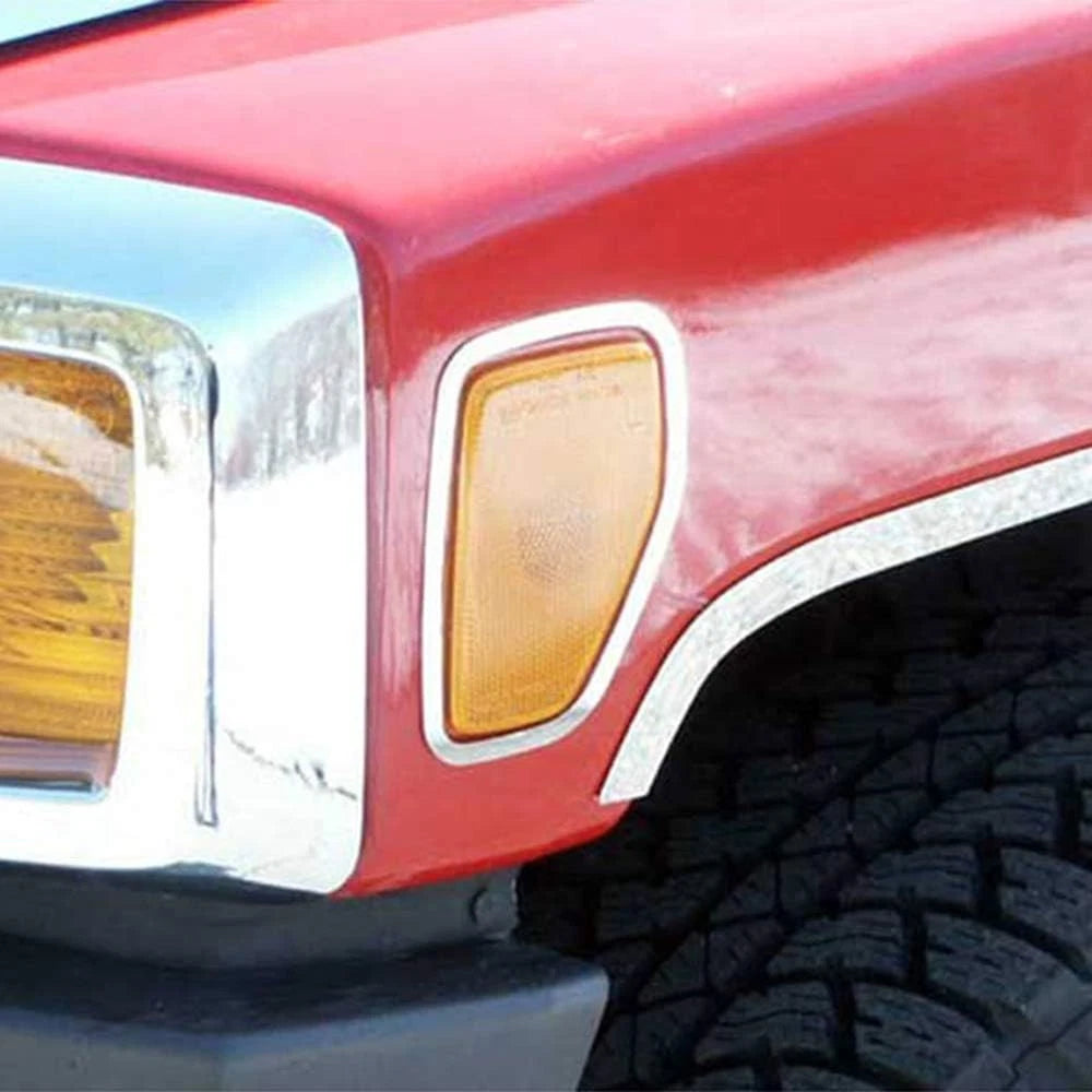 2pc Chrome Side Marker Light Trim for 2006–2009 Hummer H3