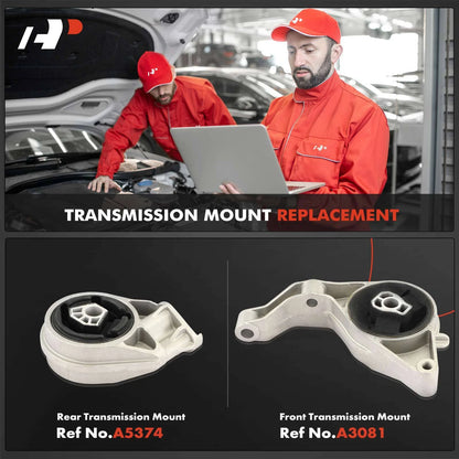 2X Front & Rear Transmission Mount for Chevy HHR (2006–2011)