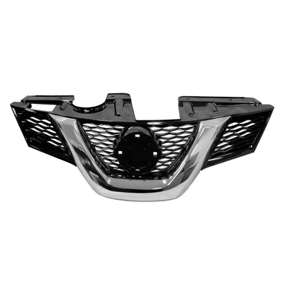Front Grille Replacement Black Chrome Plastic for 2014–2015 Nissan Rogue