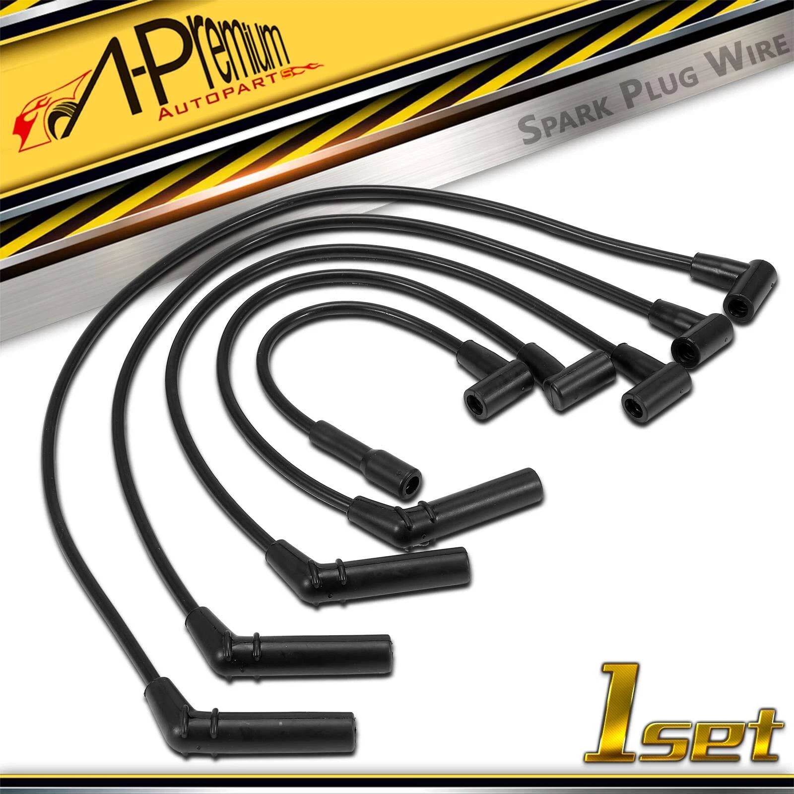 5 Spark Plug Wire Set for Chevy Geo Spectrum Isuzu Stylus Pontiac (1989–1993)