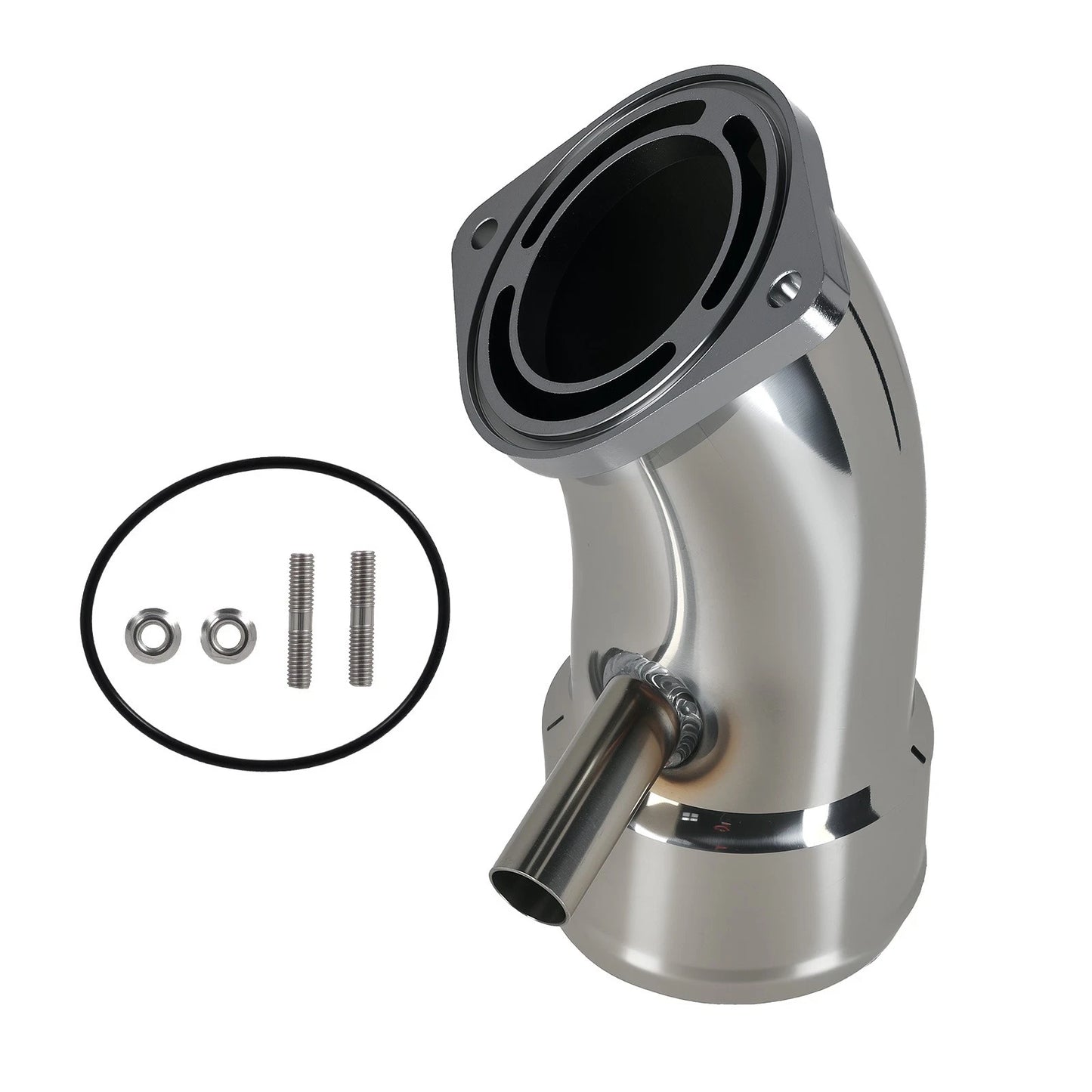 3.5" Polished Turbo Intake Horn Kit for GM Duramax 6.6L L5P (2017–2019)