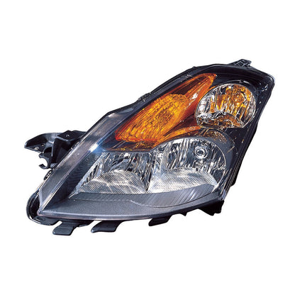 Replacement Driver Side Halogen Head Light Assembly w/Dark Gray/Black Bezel