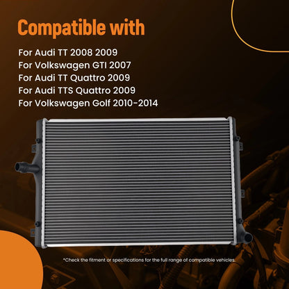 Cooling Radiator for Audi A3 Quattro and VW Golf (2004–2008)