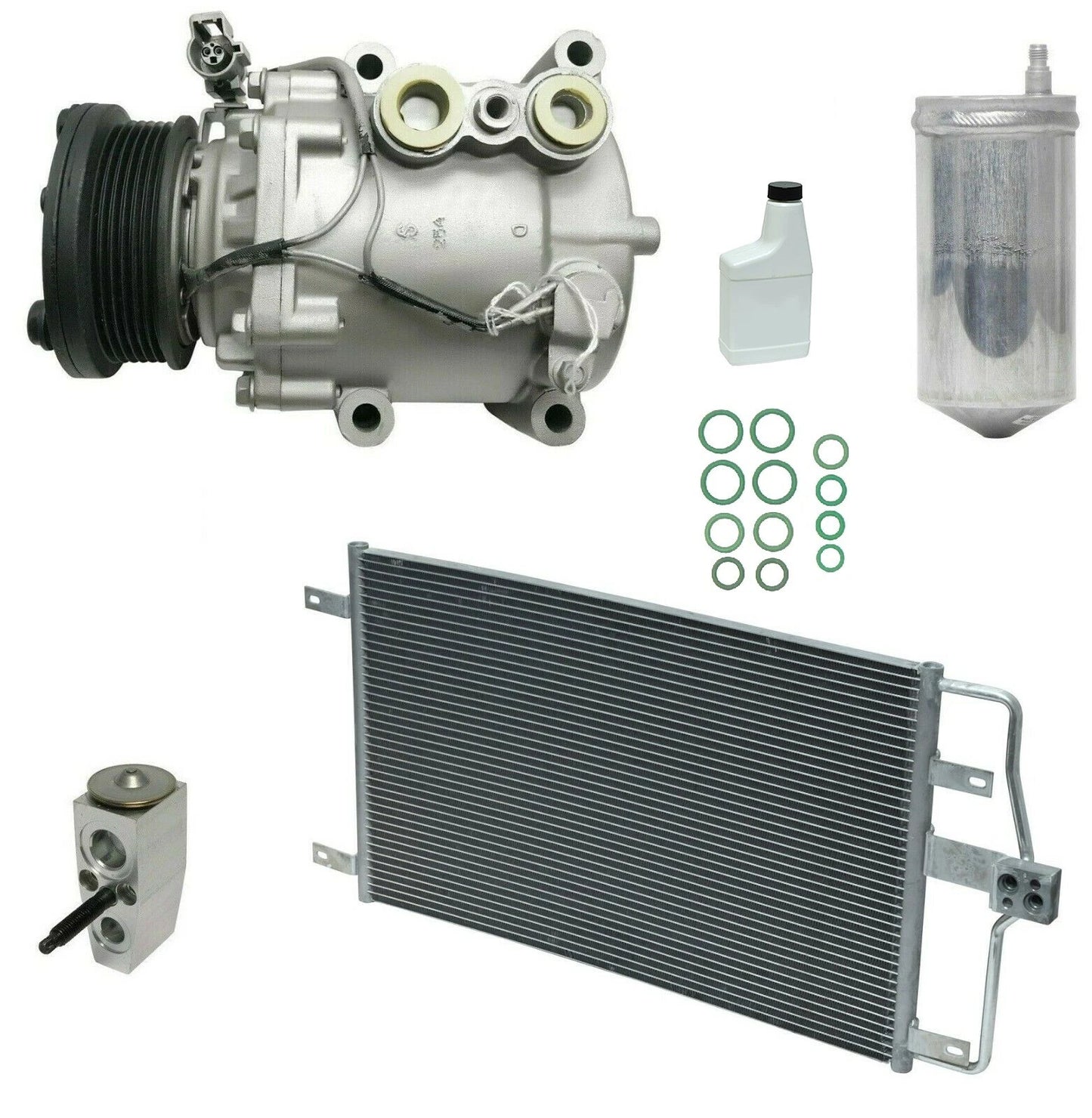 AC Compressor Kit with Condenser Replacement for Nissan Navara (2005–2015)
