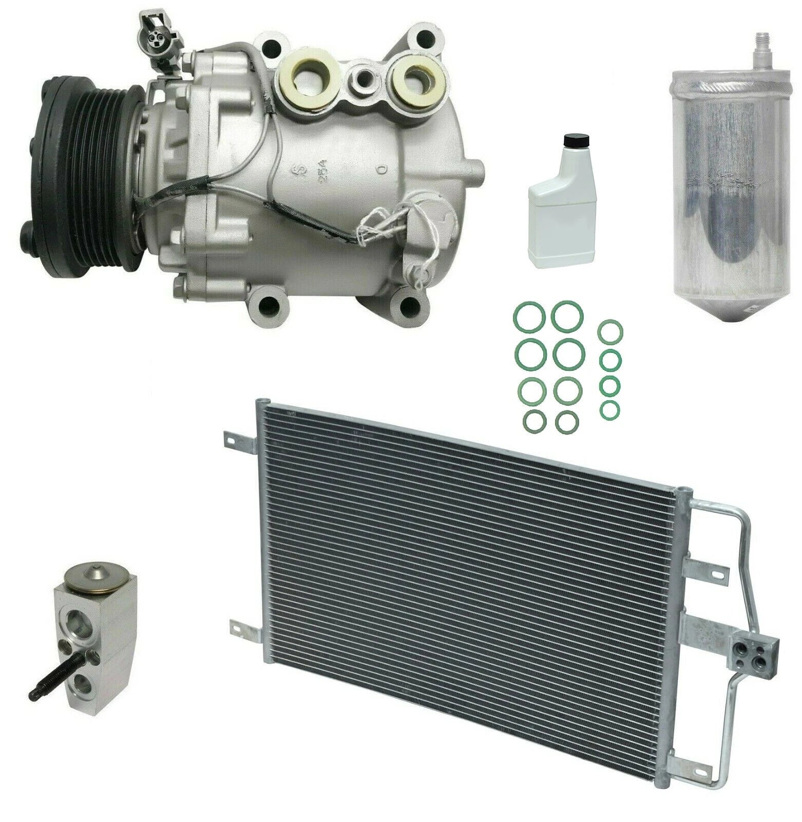AC Compressor Kit with Condenser Replacement for Nissan Navara (2005–2015)