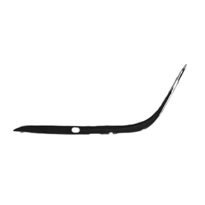 Black Driver Front Outer Bumper Impact Strip/Molding Cover w/Headlight Washers
