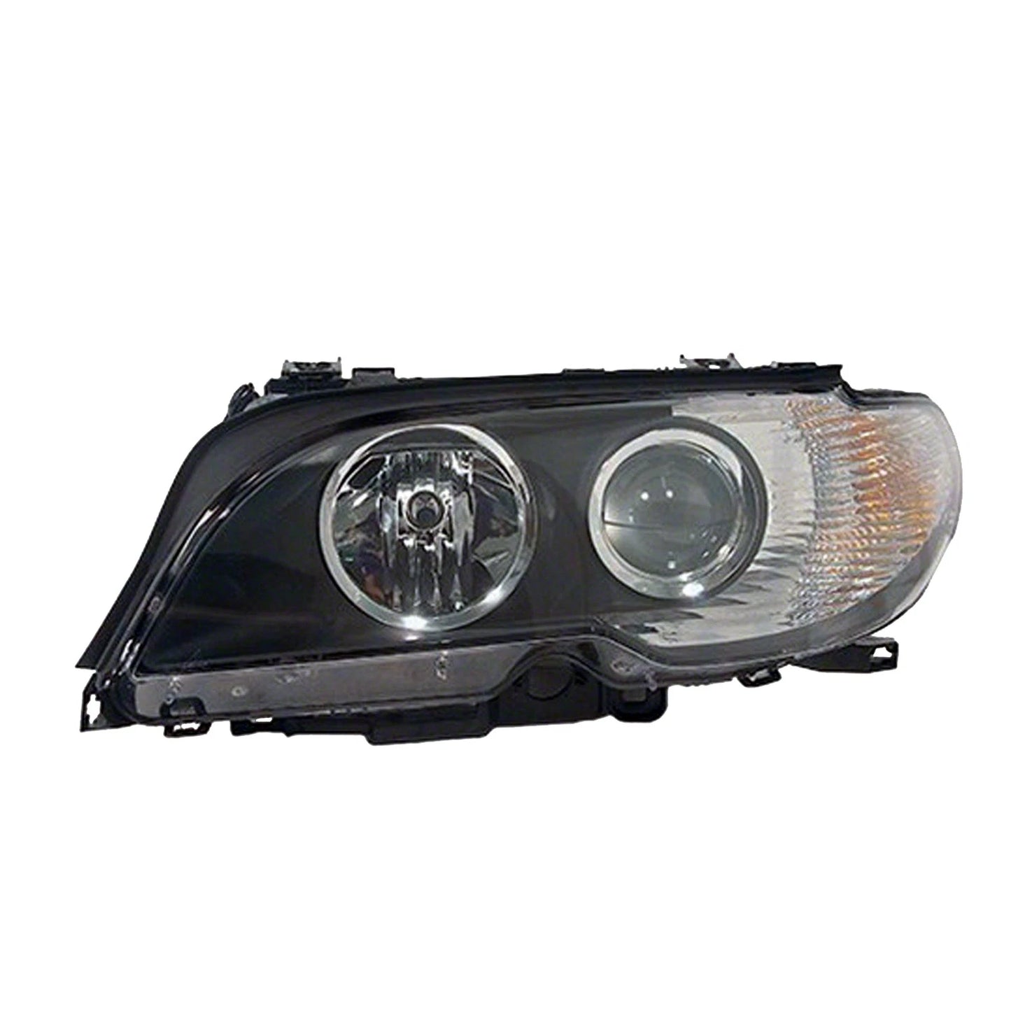 Replacement White Passenger Halogen Head Light Lens/Housing w/White Turn Signal