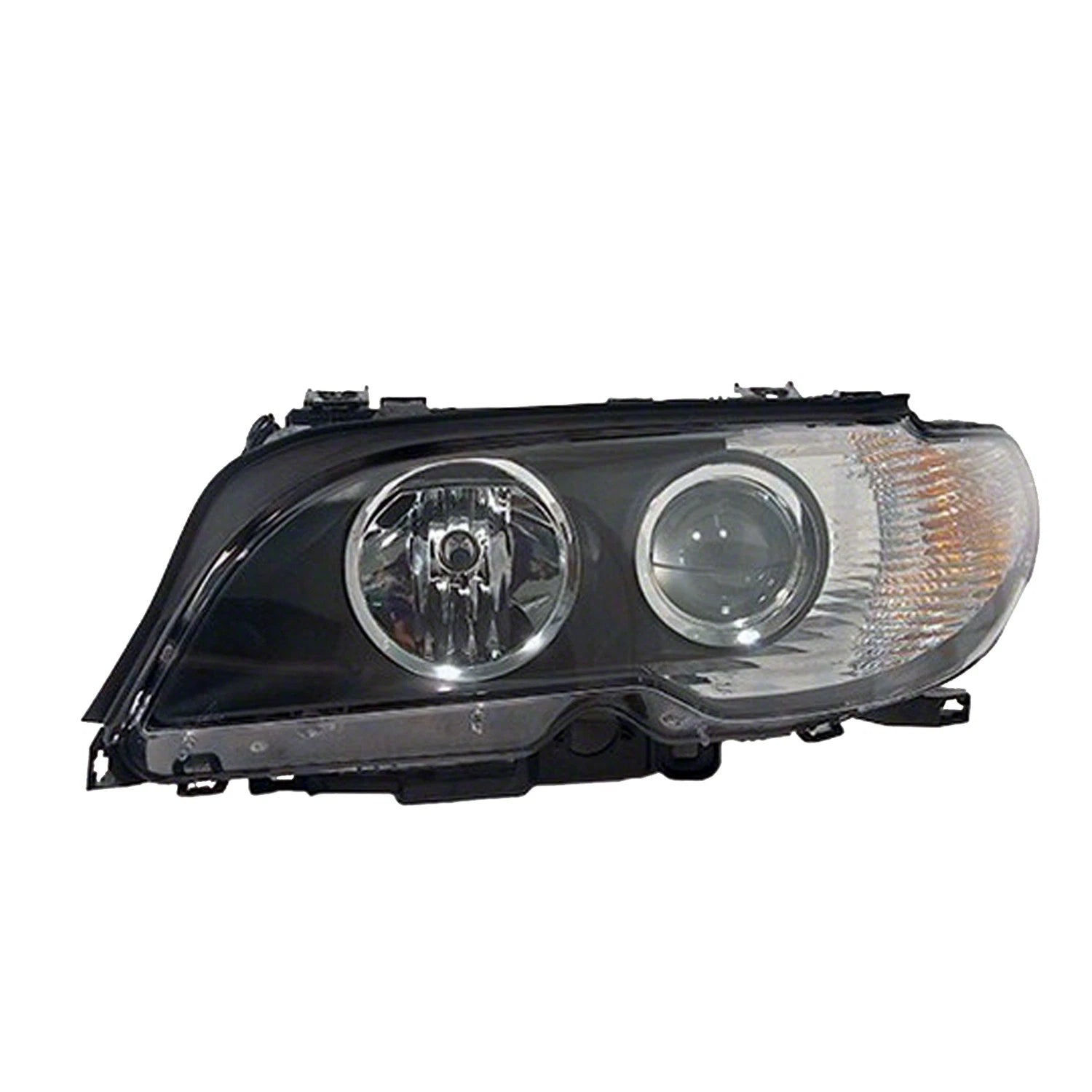 Replacement White Passenger Halogen Head Light Lens/Housing w/White Turn Signal