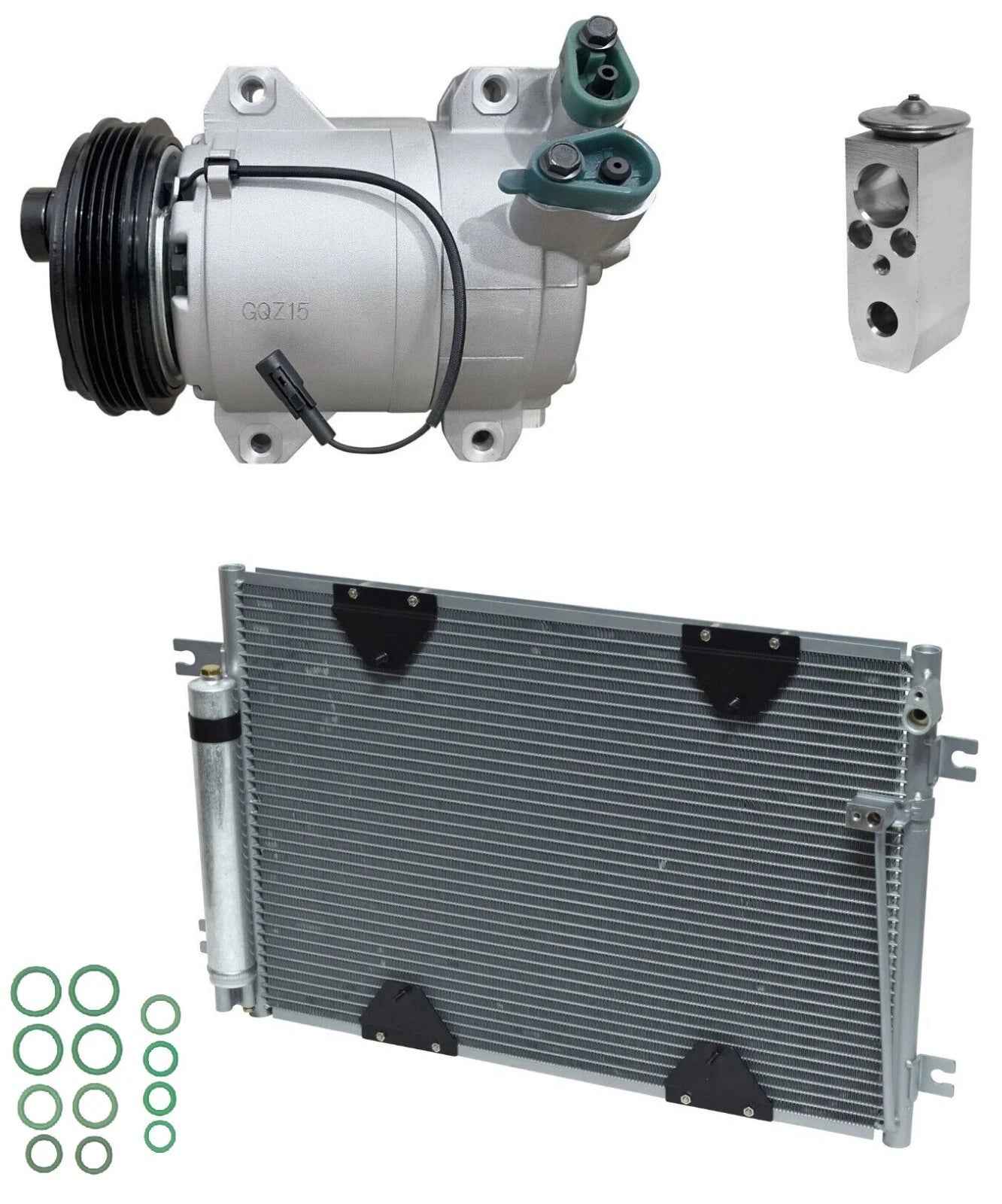 AC Compressor Kit w Condenser Replacement for Suzuki XL-7 (2004–2009)