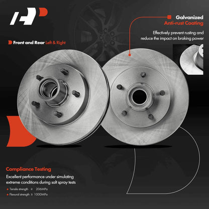 2Pcs Front Disc Brake Rotors for Chevy S10 Blazer GMC Jimmy (RWD)