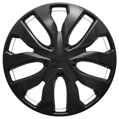 17 Inch Wheel Cover Hubcaps Gloss Black 10 Spoke Push On for UARFH508 (Fits)