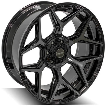 22" Gloss Black Wheel with Brushed Face for Toyota Land Cruiser (2020–2023)