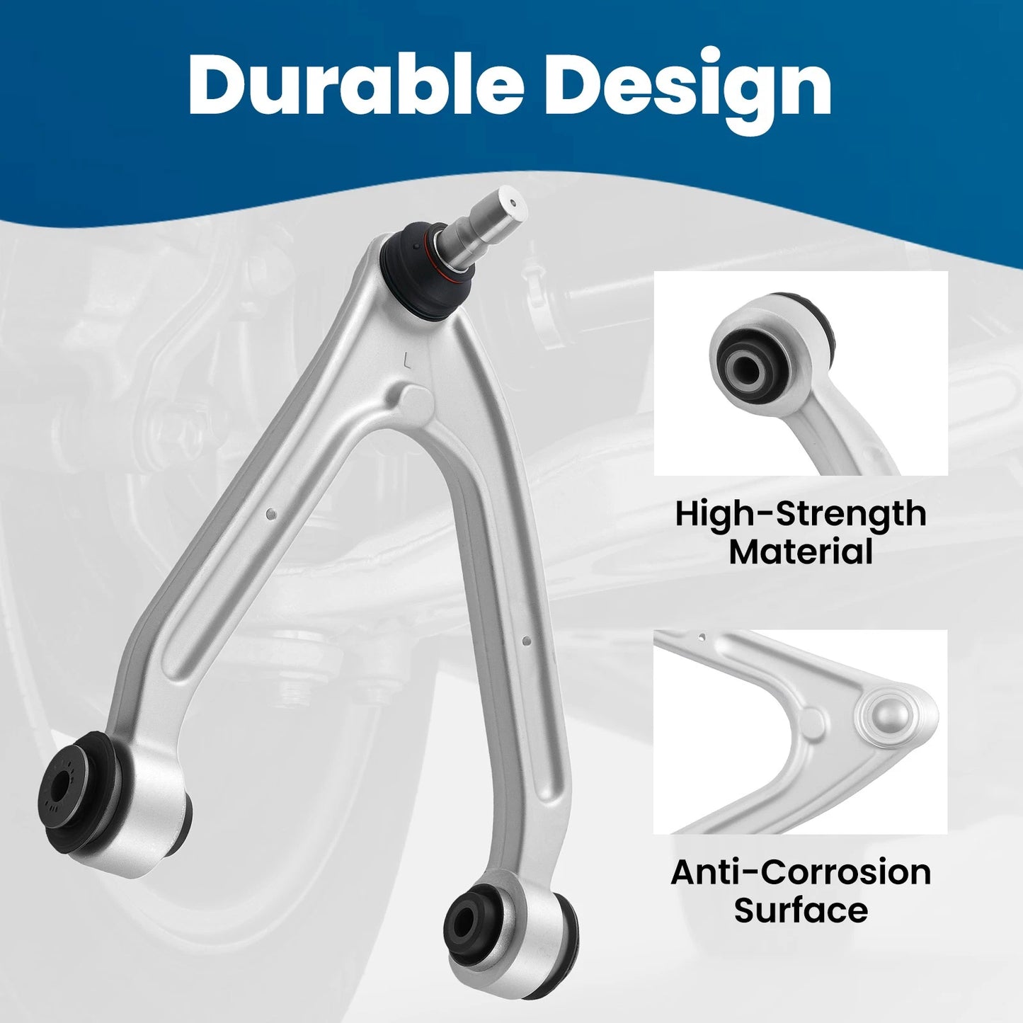 4x Front Upper Control Arms Sway Bar Kit for Hummer H3 (2006–2010)