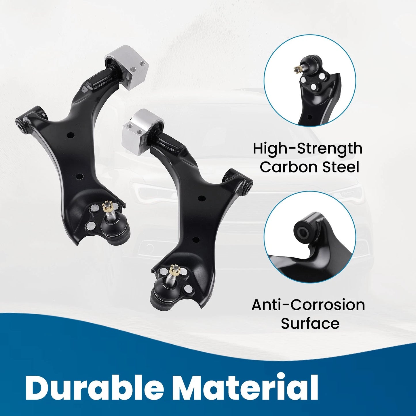 4× Front Lower Control Arms and Sway Bar Links for 2012–2015 Chevrolet Captiva Sport