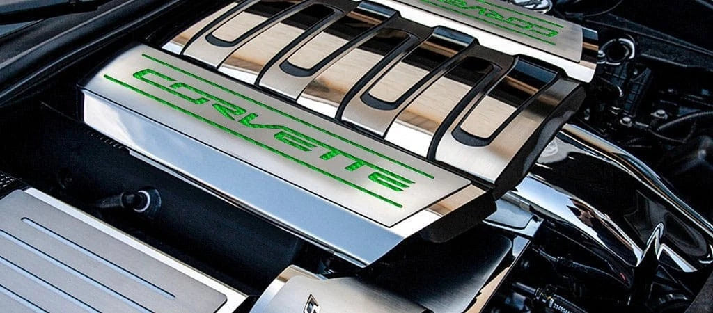 Fuel Rail Covers with Carbon Fiber Vinyl for Chevrolet Corvette (2014–2019)