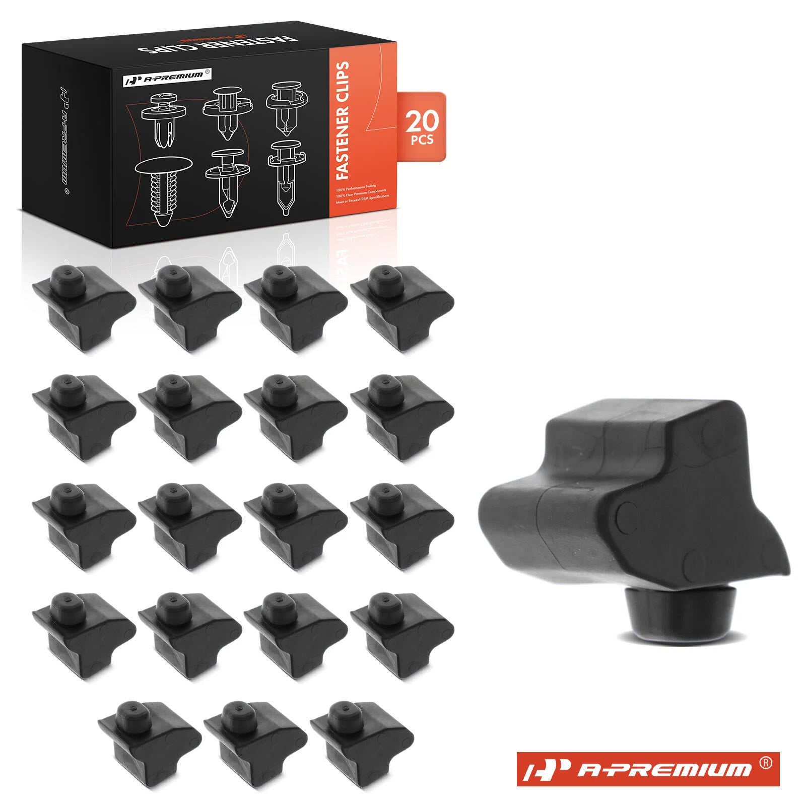 20Pcs Rubber Hood Prop Buffer Clips for Chevy GMC