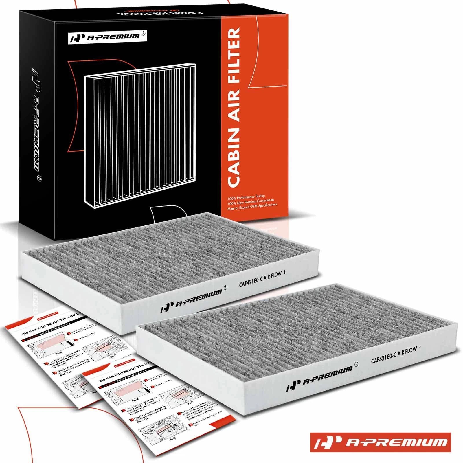 2X Activated Carbon Cabin Air Filter for Mercedes-Benz S350 S400 (2012–2013)
