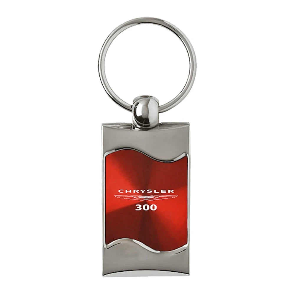 Red Rectangular Wave Keychain - Officially Licensed for Chrysler 300