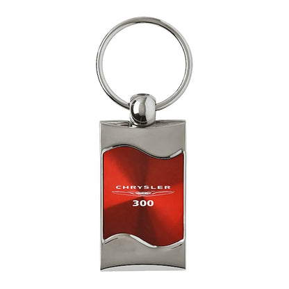 Red Rectangular Wave Keychain - Officially Licensed for Chrysler 300
