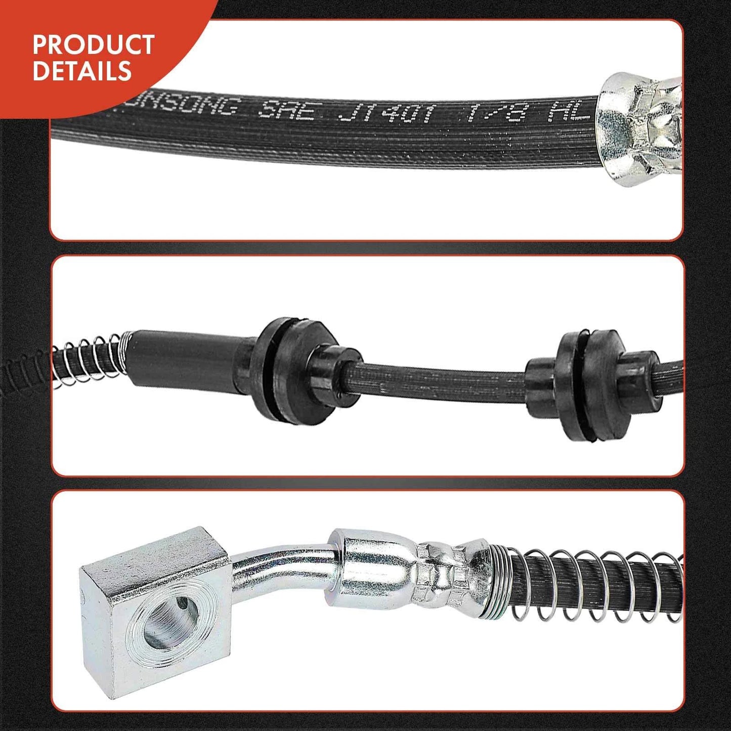 2X Front Brake Hydraulic Hose for Buick Cascada (2016–2017)