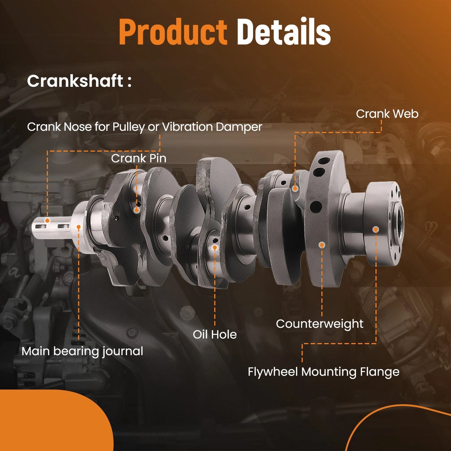 3.3L Crankshaft & Rod Main Bearings Kit for Hyundai Kia (2011–2016)