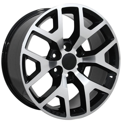 Black Wheel 22x9 w/Machined Face for 2003-2014 Chevy Express - OWH2027