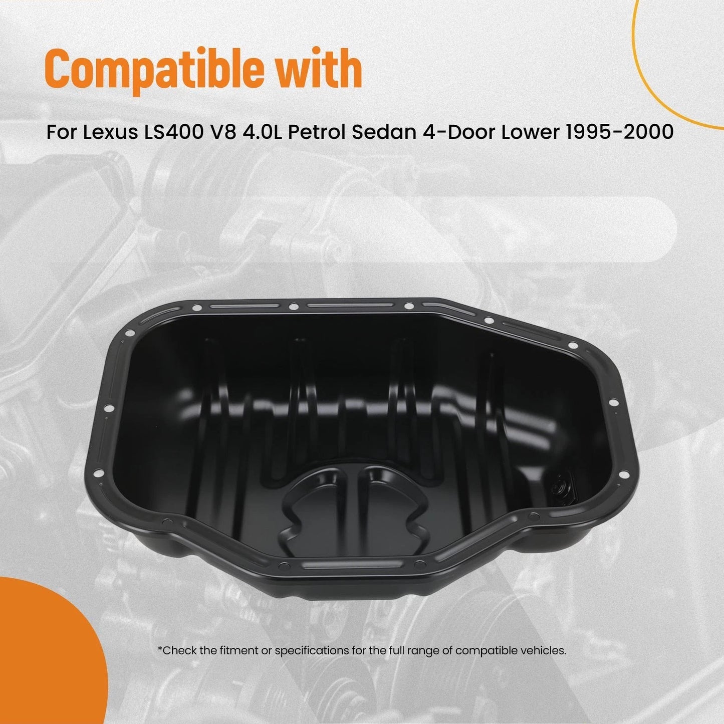 Engine Oil Sump Pan for Lexus LS400 4.0L V8 (1995–2000) Steel Lower
