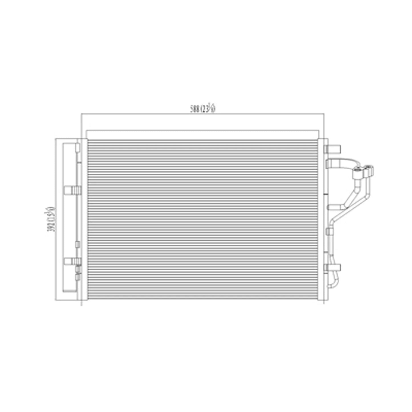 Replacement A/C Condenser Repair Part For 2013 Hyundai Elantra Coupe