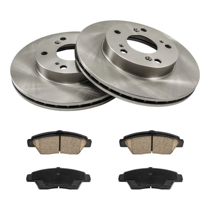 Front Vented Brake Rotors and Ceramic Pads Kit for Honda CR-Z (2011–2015)