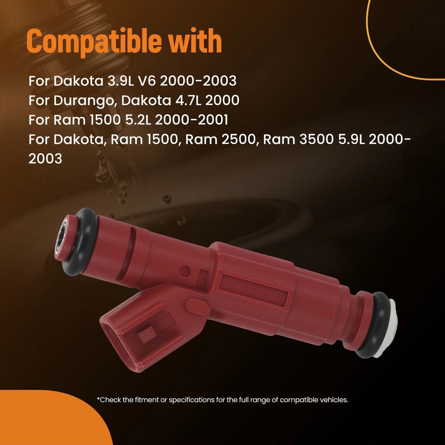 Fuel Injector Set for Dodge Dakota Ram Van (2000–2003)