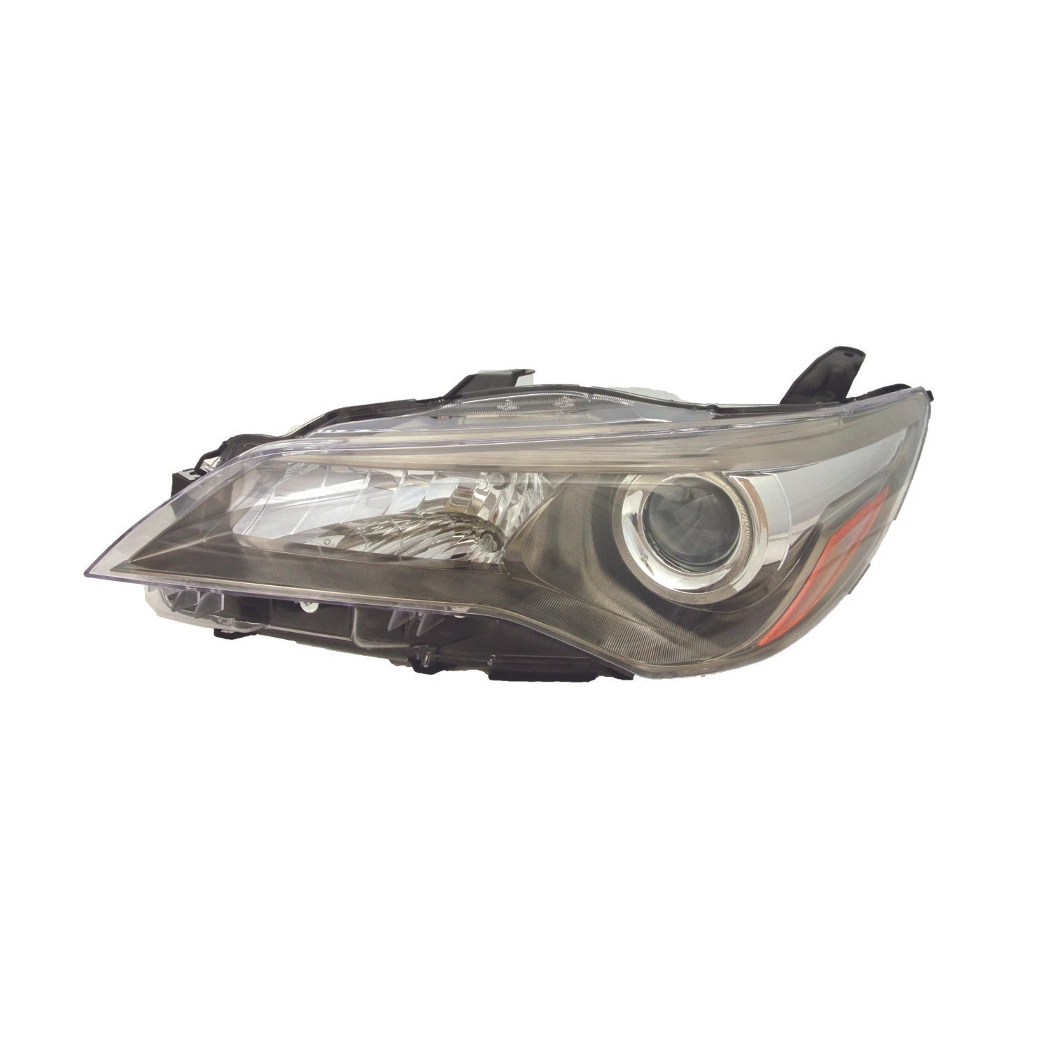 Remanufactured Driver Halogen Headlight Assembly w/Smoked Chrome Bezel w/o LED