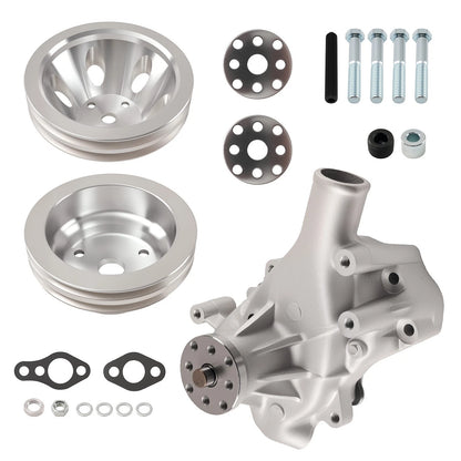 High Volume Water Pump & 2-Groove Pulley for Chevy SBC 283 (1967–1969)