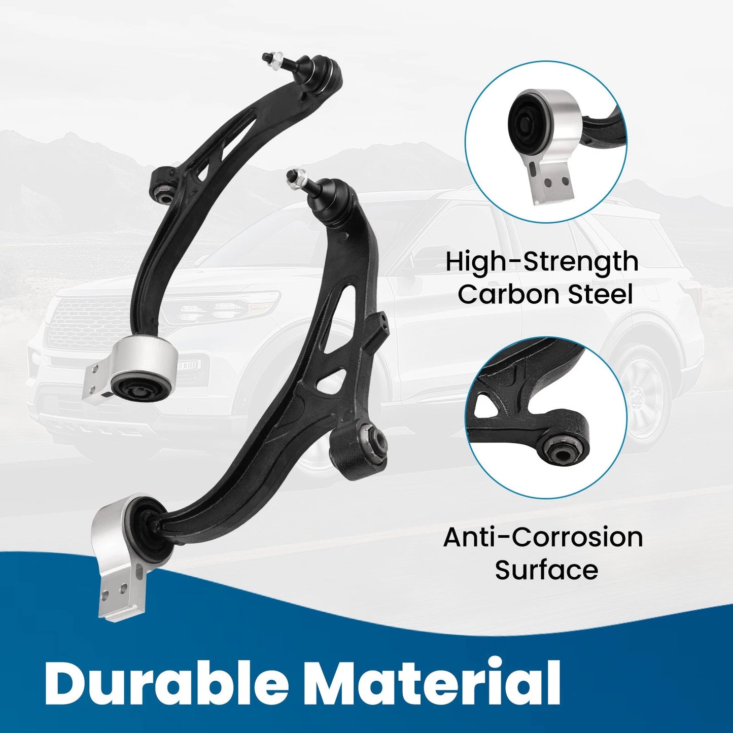 12x Front Suspension Lower Control Arms Set for Ford Explorer (2011–2016)