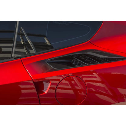 2pc Rear Quarter Vent Graphic Set Black Vinyl for 2014–2019 Chevy Corvette C7