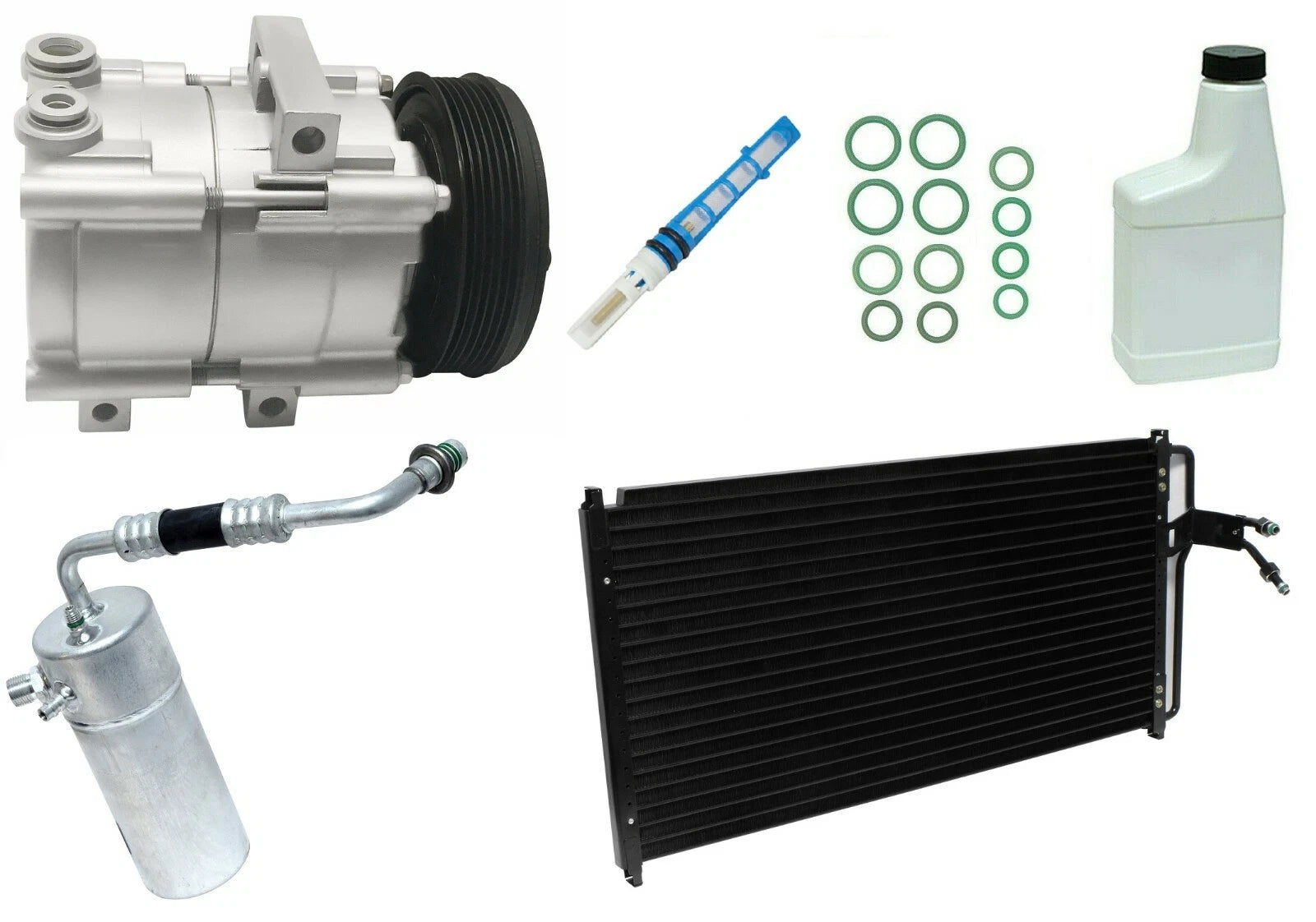 AC Compressor with Condenser Replacement for Toyota Corolla E110 (1988–1993)